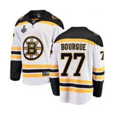 Men Boston Bruins #77 Ray Bourque Authentic White Away Fanatics Branded Breakaway 2019 Stanley Cup Final Bound Hockey Jersey