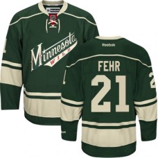 Men Reebok Minnesota Wild #21 Eric Fehr Premier Green Third NHL Jersey