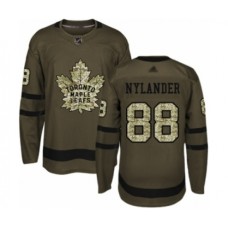 Men Toronto Maple Leafs #88 William Nylander Authentic Green Salute to Service Hockey Stitched Jersey