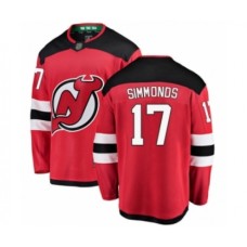 Men New Stitched Jersey Devils #17 Wayne Simmonds Fanatics Branded Red Home Breakaway Hockey Stitched Jersey