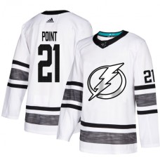 Men Adidas Tampa Bay Lightning #21 Brayden Point White 2019 All-Star Game Parley Authentic Stitched NHL Jersey