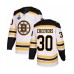 Men Boston Bruins #30 Gerry Cheevers Authentic White Away 2019 Stanley Cup Final Bound Hockey Jersey