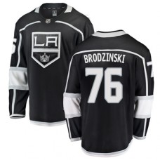 Men Los Angeles Kings #76 Jonny Brodzinski Authentic Black Home Fanatics Branded Breakaway NHL Jersey