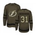 Men Tampa Bay Lightning #31 Scott Wedgewood Authentic Green Salute to Service Hockey Stitched Jersey