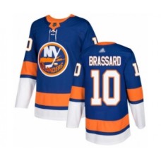 Men New York Islanders #10 Derick Brassard Authentic Royal Blue Home Hockey Stitched Jersey