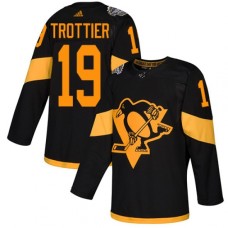 Men Adidas Pittsburgh Penguins #19 Bryan Trottier Black Authentic 2019 Stadium Series Stitched NHL Jersey