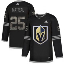 Men Adidas Vegas Golden Knights #25 Stefan Matteau Black Authentic Classic Stitched NHL Jersey