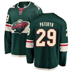 Men Minnesota Wild #29 Greg Pateryn Authentic Green Home Fanatics Branded Breakaway NHL Jersey