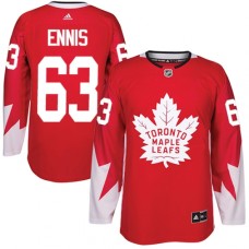 Men Adidas Toronto Maple Leafs #63 Tyler Ennis Authentic Red Alternate NHL Jersey