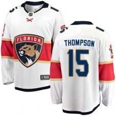 Men Florida Panthers #15 Paul Thompson Authentic White Away Fanatics Branded Breakaway NHL Jersey