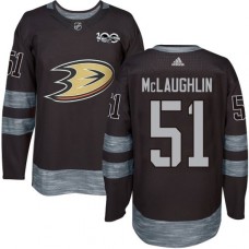 Men Adidas Anaheim Ducks #51 Blake McLaughlin Authentic Black 1917-2017 100th Anniversary NHL Jersey