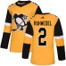 Men Adidas Pittsburgh Penguins #2 Chad Ruhwedel Premier Gold Alternate NHL Jersey