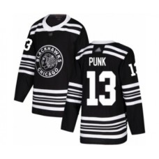 Men Chicago Blackhawks #13 CM Punk Authentic Black Alternate Hockey Stitched Jersey