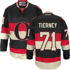 Men Reebok Ottawa Senators #71 Chris Tierney Authentic Black Third NHL Jersey