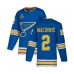 Men St. Louis Blues #2 Al Macinnis Authentic Navy Blue Alternate 2019 Stanley Cup Champions Hockey Jersey