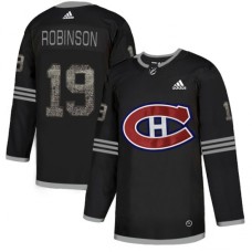 Men Adidas Montreal Canadiens #19 Larry Robinson Black Authentic Classic Stitched NHL Jersey