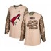 Men Arizona Coyotes #42 Aaron Ness Authentic Camo Veterans Day Practice Hockey Stitched Jersey