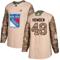 Men Adidas New York Rangers #48 Brett Howden Authentic Camo Veterans Day Practice NHL Jersey