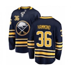 Men Buffalo Sabres #36 Andrew Hammond Fanatics Branded Navy Blue Home Breakaway Hockey Stitched Jersey