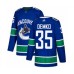 Men Vancouver Canucks #35 Thatcher Demko Authentic Blue Home Hockey Stitched Jersey