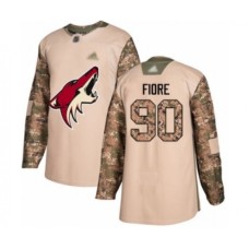 Men Arizona Coyotes #90 Giovanni Fiore Authentic Camo Veterans Day Practice Hockey Stitched Jersey