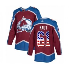 Men Adidas Colorado Avalanche #61 Martin Kaut Authentic Green Salute to Service NHL Jersey