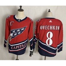 Men Washington Capitals #8 Alex Ovechkin Red Authentic Classic Stitched Jersey