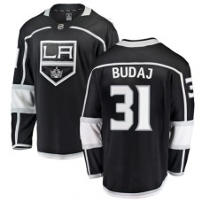 Men Los Angeles Kings #31 Peter Budaj Authentic Black Home Fanatics Branded Breakaway NHL Jersey