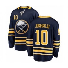 Men Buffalo Sabres #10 Henri Jokiharju Fanatics Branded Navy Blue Home Breakaway Hockey Stitched Jersey