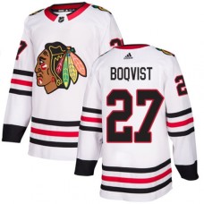 Men Adidas Chicago Blackhawks #27 Adam Boqvist Authentic White Away NHL Jersey