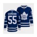 Men Toronto Maple Leafs Black #55 Mark Giordano Blue 2022 Reverse Retro Stitched Jersey