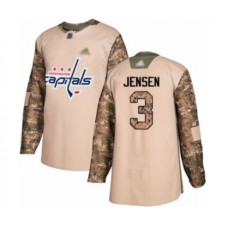 Men Washington Capitals #3 Nick Jensen Authentic Camo Veterans Day Practice Hockey Stitched Jersey