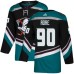 Men Adidas Anaheim Ducks #90 Giovanni Fiore Authentic Black Teal Third NHL Jersey