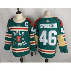 Men Minnesota Wild Matt #46 Jared Spurgeon Green 2022 Winter Classic Authentic Player Stitched Jersey