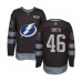 Men Tampa Bay Lightning #46 Gemel Smith Authentic Black 1917-2017 100th Anniversary Hockey Stitched Jersey