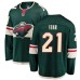 Men Minnesota Wild #21 Eric Fehr Authentic Green Home Fanatics Branded Breakaway NHL Jersey