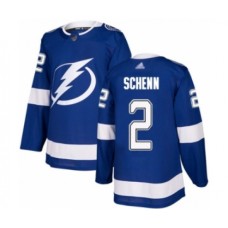 Men Tampa Bay Lightning #2 Luke Schenn Authentic Royal Blue Home Hockey Stitched Jersey