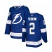 Men Tampa Bay Lightning #2 Luke Schenn Authentic Royal Blue Home Hockey Stitched Jersey