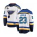 Men St. Louis Blues #23 Dmitrij Jaskin Fanatics Branded White Away Breakaway 2019 Stanley Cup Champions Hockey Jersey