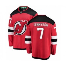 Men New Stitched Jersey Devils #7 Matt Tennyson Fanatics Branded Red Home Breakaway Hockey Stitched Jersey