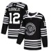 Men Adidas Chicago Blackhawks #12 Alex DeBrincat Authentic Black 2019 Winter Classic NHL Jersey