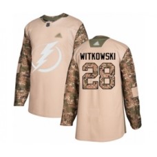 Men Tampa Bay Lightning #28 Luke Witkowski Authentic Camo Veterans Day Practice Hockey Stitched Jersey