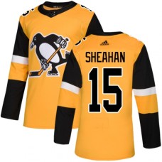 Men Adidas Pittsburgh Penguins #15 Riley Sheahan Premier Gold Alternate NHL Jersey