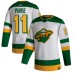 Men Minnesota Wild #11 Zach Parise adidas White 2020-21 Reverse Retro Authentic Player Stitched Jersey