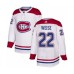 Men Montreal Canadiens #22 Dale Weise Authentic White Away Hockey Stitched Jersey