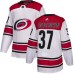 Men Adidas Carolina Hurricanes #37 Andrei Svechnikov Authentic White Away NHL Jersey