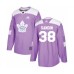 Men Toronto Maple Leafs #38 Rasmus Sandin Authentic Purple Fights Cancer Practice Hockey Stitched Jersey