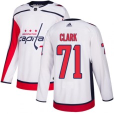 Men Adidas Washington Capitals #71 Kody Clark Authentic White Away NHL Jersey