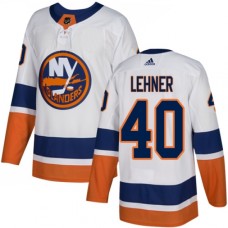 Men Adidas New York Islanders #40 Robin Lehner Authentic White Away NHL Jersey