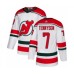 Men New Stitched Jersey Devils #7 Matt Tennyson Authentic White Alternate Hockey Stitched Jersey